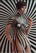 Nipple radiating black stripes