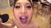 She's got a mouthful