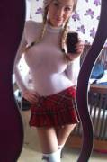 Red Plaid Skirt