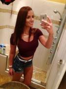 Bathroom Selfie In Short Shorts