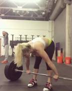 [REQUEST] This busty chick doing clean &amp; jerk (weight lifting)