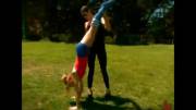 Handstand spank