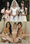 Bride and bridesmaids