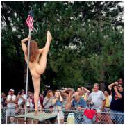 Portable Patriotic (Public) Stripper Pole