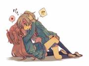 Sudden Yuri [Suite Precure?] (x-post /r/animeponytails)