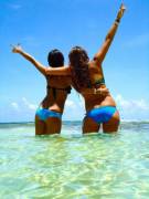 Two blue