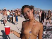 Burning man babe