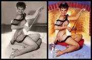 Old school pinup art.