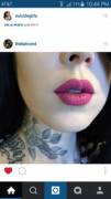 Kat Von D's lips.