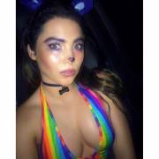 Mckayla Maroney collared and tagged for Halloween (from /r/collared)