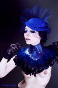 Blue and feathery