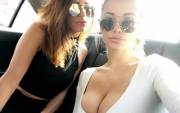 Lindsey Pelas selfie with friend