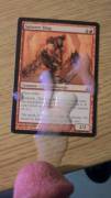 [Proof] Cum on an MTG or Pokemon card ("Splatter" Thug)