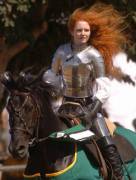 Mounted x-post from redhead r/armoredwomen