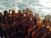 Group of girls on boat