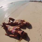 Lying on the beach