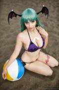 Hezachan as Morrigan (Darkstalkers)