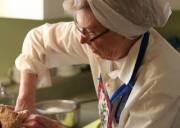 Hipster granny straps on her gear, rolls up her sleeves, and really goes to work on her pie.(Warning: fisting)