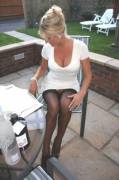 Milf in black stockings