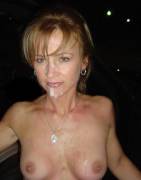 Milf took a load in her face