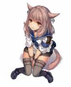 Miqo'te school girl