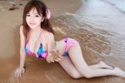 Asian bikini girl on the beach