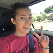 Dani Daniels car selfie