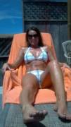 sunbathing