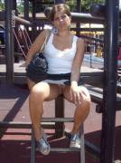 Slutty MILF at playground