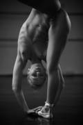 In ballet slippers