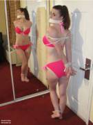 Serene Isley tied up in a pink bikini, to cure the winter doldrums