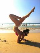 Beach yoga