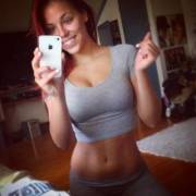 In her room
