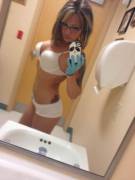 Selfie in white