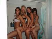 Having a shower