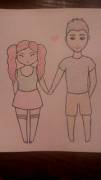 I doodled Daddy and me ❤