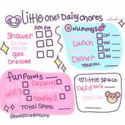 Little one daily chores printable, so cute!