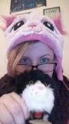 My Daddy broke up with me so I bought myself a stuffie to cuddle instead. Her name is Jinx!