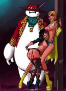 Baymax pimping out Honey Lemon and GoGo Tomago (KrashZone)