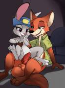 Judy Hopps and Nick Wilde "unwinding" (SmittyG) [Zootopia]