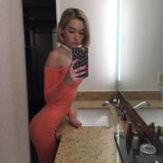 Against the sink