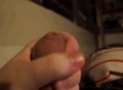 Pumping out cum