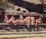 sitting on a wall