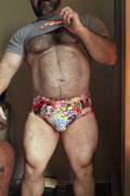 Hot bear in adorable briefs