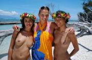 Pretty flowers on the beach