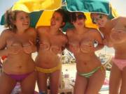 Four girls with their sexy handbra's