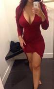 Perfect body in a red dress