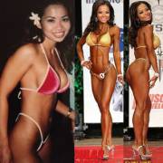 Asian fitness competitor Noy Alexander bimbo transformation