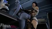 Miranda x Liara T'Soni as Futa, by [FlashSFM]