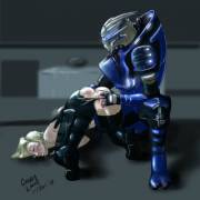 Awwww yeah femshep garrus. 